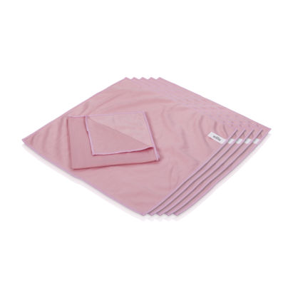 Perlglanz Glas und Fenstertuch rosa, 6 Stk. Perlglanz Glas und Fenstertuch rosa, 6 Stk.