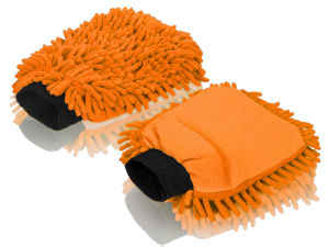 Perlglanz Chenille Waschhandschuh 